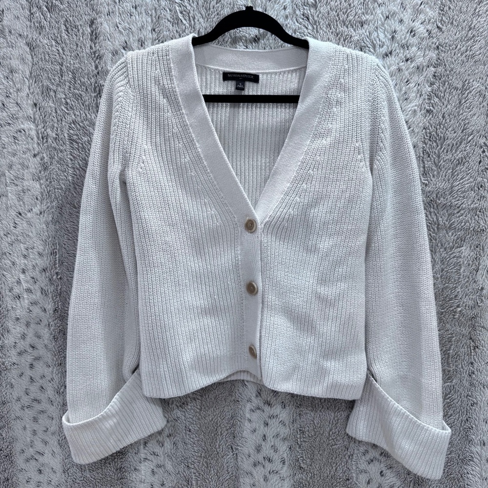 White cardigan
